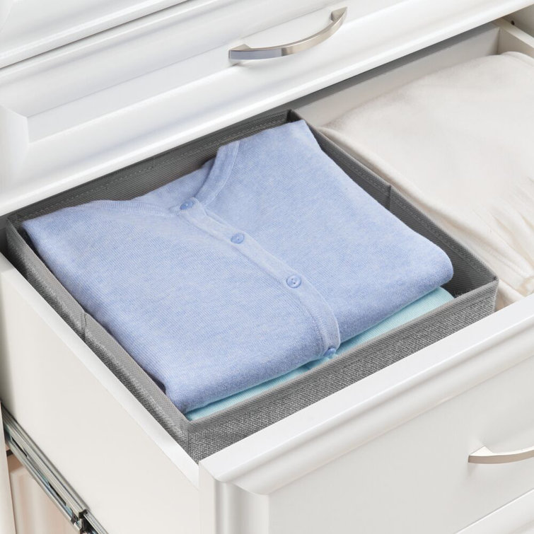 mDesign Rebrilliant Soft Fabric Closet Storage Organizer Cube Bin, 4 Pack Grey & Reviews